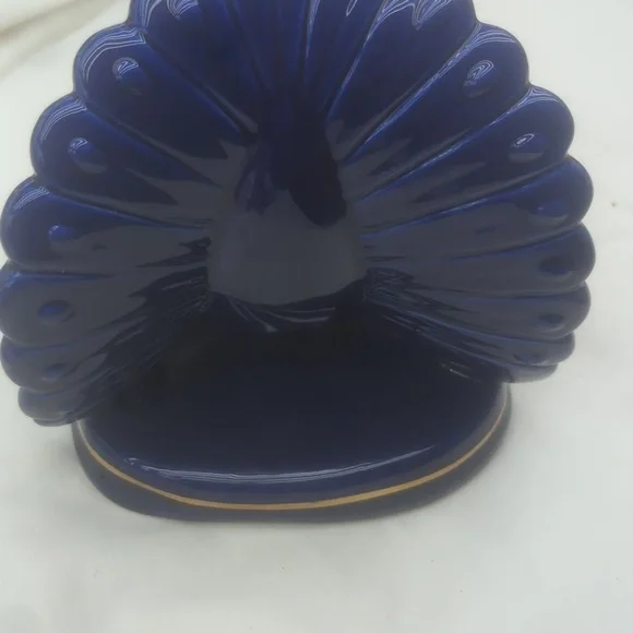 Cobalt Blue Peacock Figurine - Picture 3 of 5